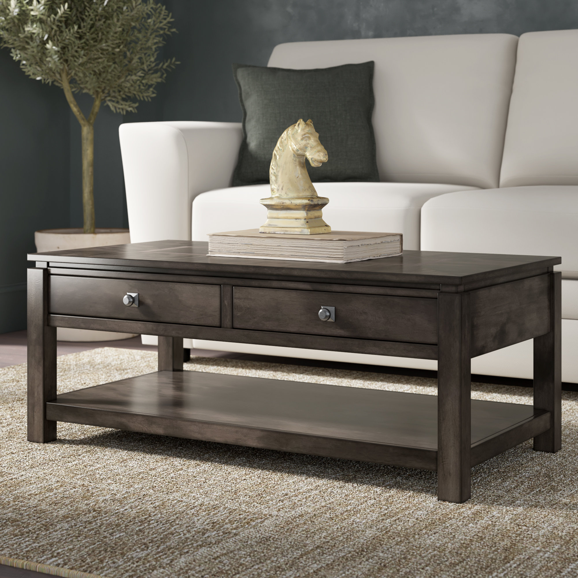 【レチェオ 】dareels ONE TWO COFFEE TABLE Oizaye Frutoso Brown Walnut Wood Midcentury Coffee Table
